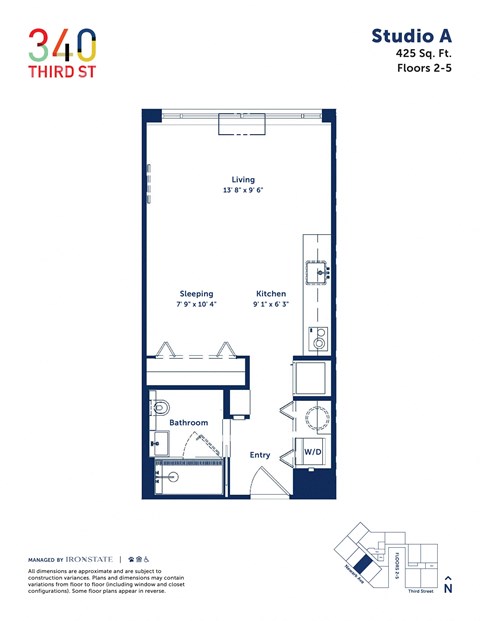 the floor plan of studio a 3rd floor